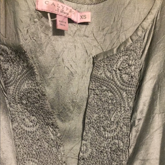 Calypso grey silk dress - Picture 2 of 6